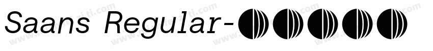 Saans Regular字体转换